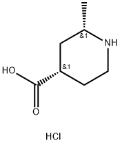 rel-(2R,4R)-2-methylpiperidine-4-carboxylic acid hydrochloride Struktur