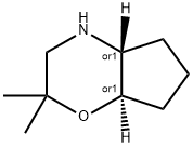 Cyclopent[b]-1,4-oxazine,octahydro-2,2-dimethyl-,(4aR,7aR)-rel- Struktur