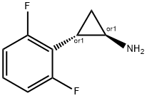 Cyclopropanamine, 2-(2,6-difluorophenyl)-, (1R,2S)-rel- Struktur