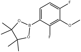 1,3,2-Dioxaborolane, 2-(2,4-difluoro-3-methoxyphenyl)-4,4,5,5-tetramethyl- Struktur