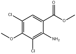 Benzoic acid, 2-amino-3,5-dichloro-4-methoxy-, methyl ester Struktur