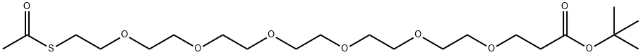 S-acetyl-PEG6-t-butyl ester Struktur