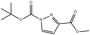 1-tert-Butyl 3-methyl pyrazole-1,3-dicarboxylate Struktur