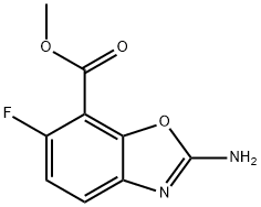 7-Benzoxazolecarboxylic acid, 2-amino-6-fluoro-, methyl ester Struktur