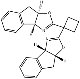 (3aS,3'aS,8aR,8'aR)-2,2'-Cyclobutylidenebis[3a,8a-dihydro-8H-indeno[1,2-d]oxazole] Struktur