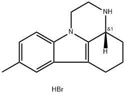 1H-Pyrazino[3,2,1-jk]carbazole, 2,3,3a,4,5,6-hexahydro-8-methyl-, hydrobromide (1:1), (3aR)- Struktur