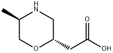 2-Morpholineacetic acid, 5-methyl-, (2S,5R)- Struktur