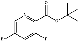 2-Pyridinecarboxylic acid, 5-bromo-3-fluoro-, 1,1-dimethylethyl ester Struktur