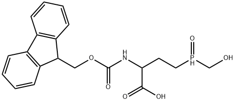 Butanoic acid, 2-[[(9H-fluoren-9-ylmethoxy)carbonyl]amino]-4-(hydroxymethylphosphinyl)- Struktur