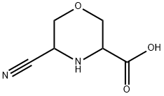 3-Morpholinecarboxylic acid, 5-cyano- Struktur