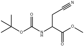 methyl 2-{[(tert-butoxy)carbonyl]amino}-3-cyanopropanoate Struktur