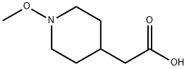 4-Piperidineacetic acid, 1-methoxy- Struktur