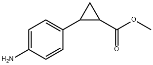 Cyclopropanecarboxylic acid, 2-(4-aminophenyl)-, methyl ester Struktur