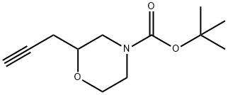 4-Morpholinecarboxylic acid, 2-(2-propyn-1-yl)-, 1,1-dimethylethyl ester Struktur