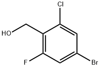 Benzenemethanol, 4-bromo-2-chloro-6-fluoro- Struktur