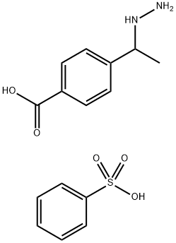 4-(1-hydrazinylethyl)benzoic acid coMpound with benzenesulfonic acid (1:1) Struktur