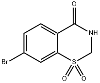 4H-1,3-Benzothiazin-4-one, 7-bromo-2,3-dihydro-, 1,1-dioxide Struktur