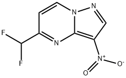 Pyrazolo[1,5-a]pyrimidine, 5-(difluoromethyl)-3-nitro- Struktur