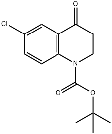 tert-butyl 6-chloro-4-oxo-1,2,3,4-tetrahydroquinoline-1-carboxylate Struktur