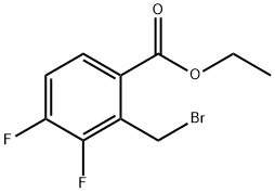 Benzoic acid, 2-(bromomethyl)-3,4-difluoro-, ethyl ester Struktur