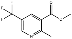 3-Pyridinecarboxylic acid, 2-methyl-5-(trifluoromethyl)-, methyl ester Struktur