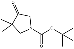 tert-Butyl 3,3-dimethyl-4-oxopyrrolidine-1-carboxylate Struktur