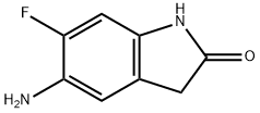 2H-Indol-2-one, 5-amino-6-fluoro-1,3-dihydro- Struktur