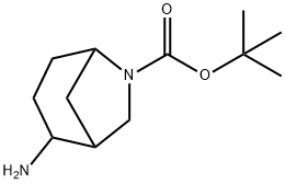 6-Azabicyclo[3.2.1]octane-6-carboxylic acid, 2-amino-, 1,1-dimethylethyl ester Struktur