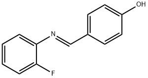 4-{(E)-[(2-fluorophenyl)imino]methyl}phenol Struktur