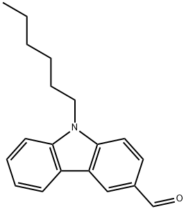 9H-Carbazole-3-carboxaldehyde, 9-hexyl- Struktur