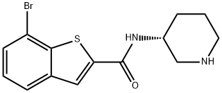 Benzo[b]thiophene-2-carboxamide, 7-bromo-N-(3R)-3-piperidinyl- Struktur