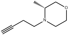 Morpholine, 4-(3-butyn-1-yl)-3-methyl-, (3R)- Struktur