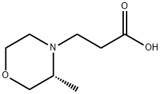 4-Morpholinepropanoic acid, 3-methyl-, (3R)- Struktur