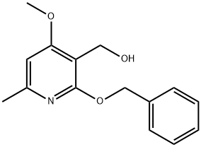 3-Pyridinemethanol, 4-methoxy-6-methyl-2-(phenylmethoxy)- Struktur