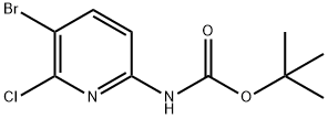 tert-butyl N-(5-bromo-6-chloropyridin-2-yl)carbamate Struktur