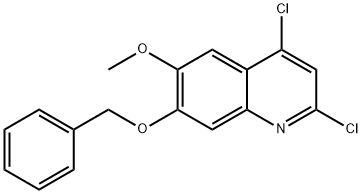 Quinoline, 2,4-dichloro-6-methoxy-7-(phenylmethoxy)- Struktur