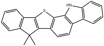 Indeno[2',1':4,5]thieno[2,3-a]carbazole, 7,13-dihydro-7,7-dimethyl- Struktur