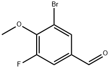 3-Bromo-5-fluoro-4-methoxy-benzaldehyde Struktur