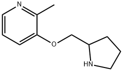 2-methyl-3-[(pyrrolidin-2-yl)methoxy]pyridine Struktur