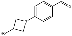 Benzaldehyde, 4-(3-hydroxy-1-azetidinyl)- Struktur