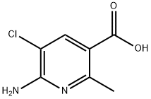 6-Amino-5-chloro-2-methyl-nicotinic acid Struktur