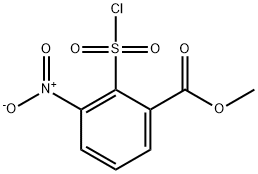 Benzoic acid, 2-(chlorosulfonyl)-3-nitro-, methyl ester 結(jié)構(gòu)式