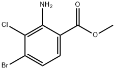 Benzoic acid, 2-amino-4-bromo-3-chloro-, methyl ester Struktur