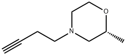 Morpholine,4-(3-butyn-1-yl)-2-methyl-,(2R)- Struktur