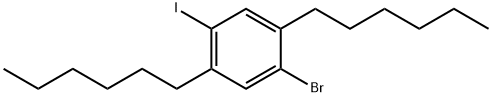 Benzene, 1-bromo-2,5-dihexyl-4-iodo- Struktur