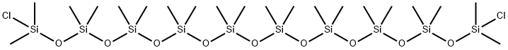 Decasiloxane, 1,19-dichloro-1,1,3,3,5,5,7,7,9,9,11,11,13,13,15,15,17,17,19,19-eicosamethyl- Struktur