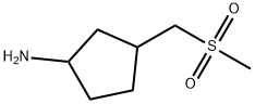 Cyclopentanamine, 3-[(methylsulfonyl)methyl]- Struktur