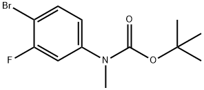 Carbamic acid, N-(4-bromo-3-fluorophenyl)-N-methyl-, 1,1-dimethylethyl ester Struktur