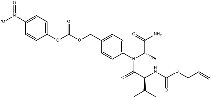 Alloc-Val-Ala-PAB-PNP Struktur