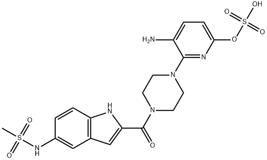 6’-Hydroxy N-Desisopropyl Delavirdine 6’-O-Sulfate Struktur